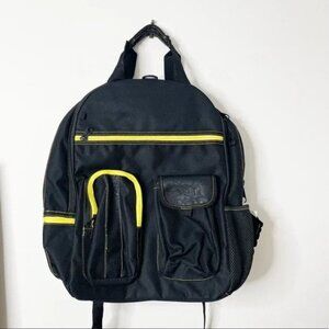 Spencer’s Tech Knapsack with Power Bank Laptop Sleeve Black/Yellow